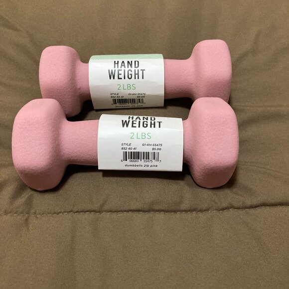 Set of 2 Pound Hand Weights Dumb Bells Pink - Picture 1 of 4